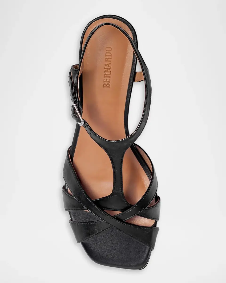 Bernardo 30mm Jean Crinkled Metallic Leather Strappy Sandals | Thumbnail 4 Bernardo 30mm Jean Crinkled Metallic Leather Strappy Sandals | Thumbnail 4
