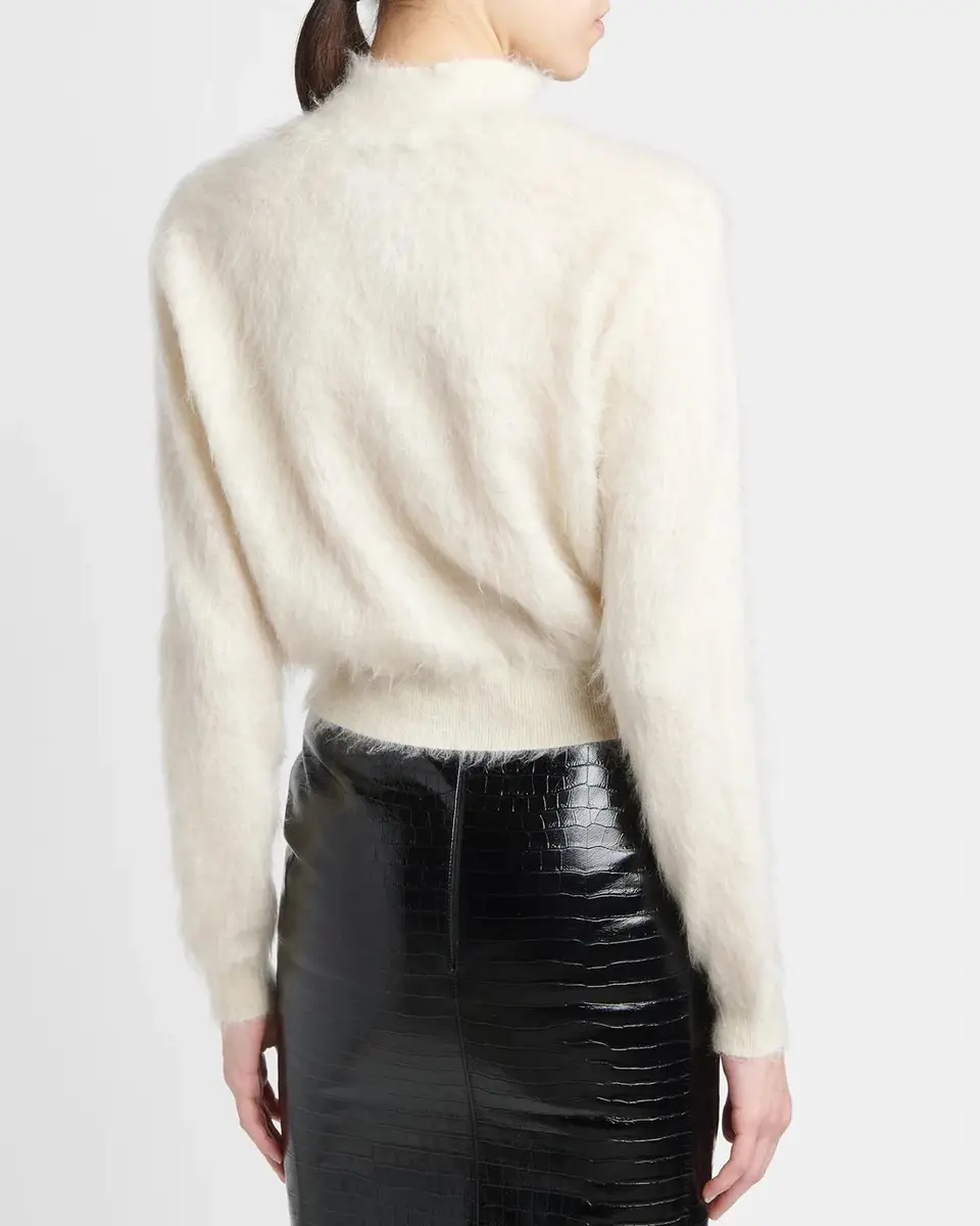 Tom Ford Soft Mohair-Silk Crop Turtleneck Sweater | Thumbnail 3 Tom Ford Soft Mohair-Silk Crop Turtleneck Sweater | Thumbnail 3
