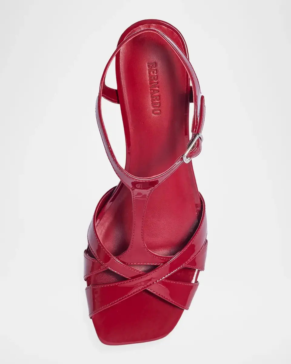 Bernardo 30mm Jean Crinkled Metallic Leather Strappy Sandals | Thumbnail 3 Bernardo 30mm Jean Crinkled Metallic Leather Strappy Sandals | Thumbnail 3