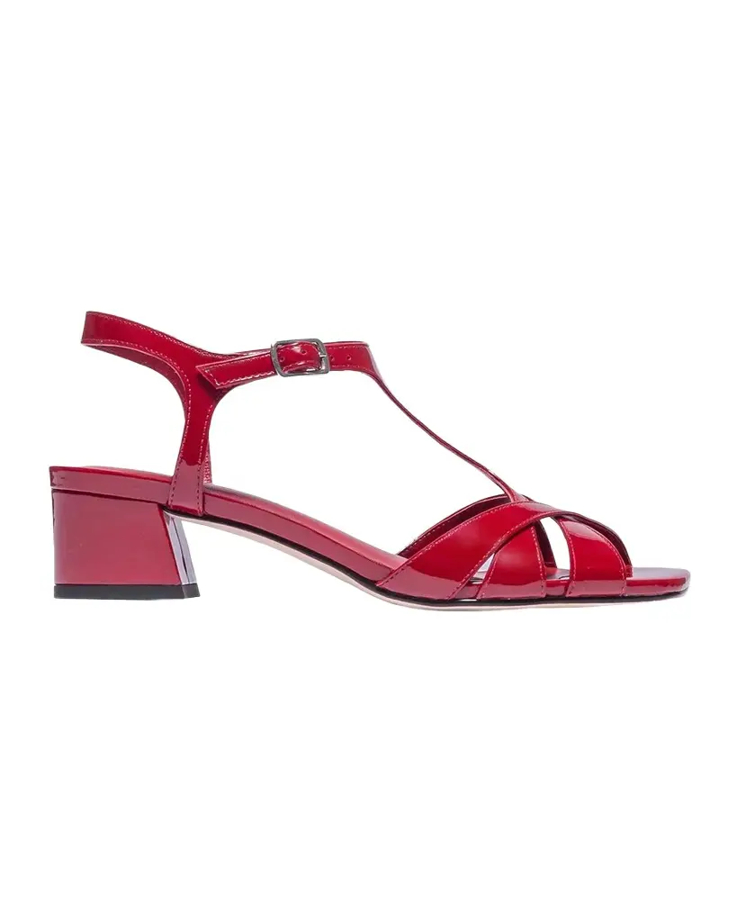 30mm Jean Crinkled Metallic Leather Strappy Sandals