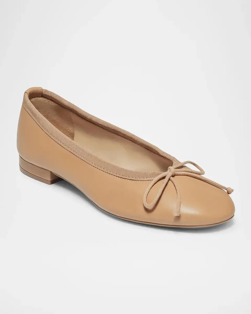 Bernardo Barbara Crinkle Metallic Leather Ballerina Flats | Thumbnail 2