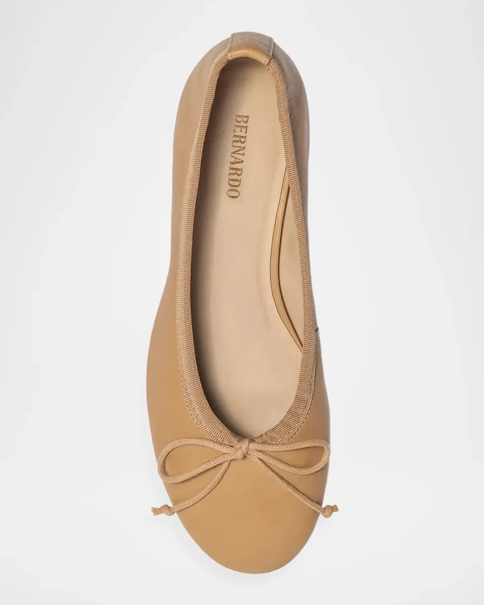 Bernardo Barbara Crinkle Metallic Leather Ballerina Flats | Thumbnail 3