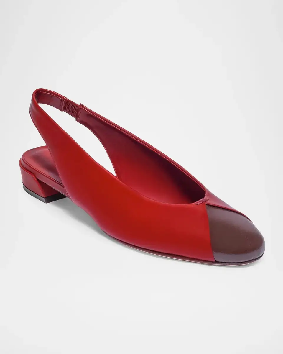 Bernardo Nia Mixed Leather Slingback Flats | Thumbnail 2
