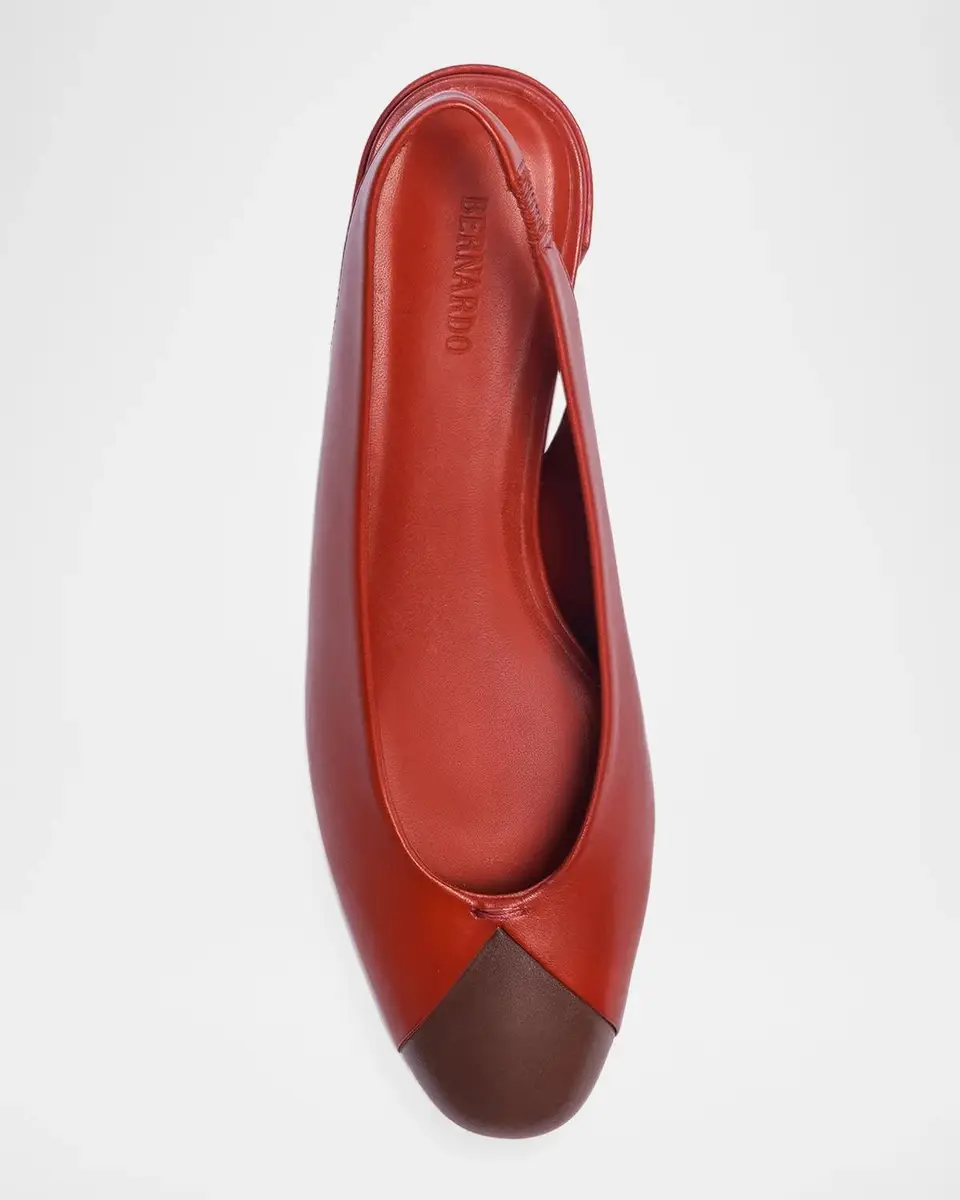 Bernardo Nia Mixed Leather Slingback Flats | Thumbnail 3