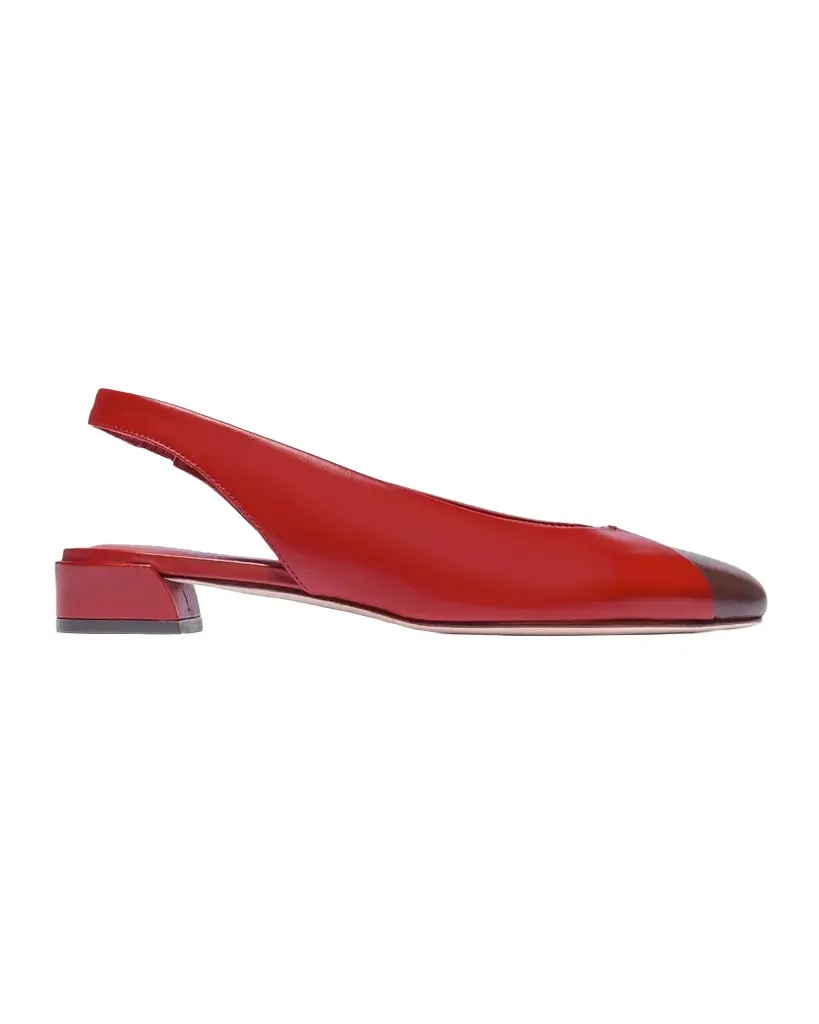 Bernardo Nia Mixed Leather Slingback Flats