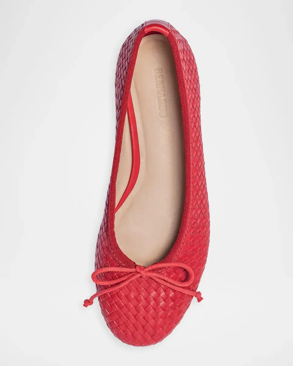 Bernardo Blanche Woven Metallic Leather Ballerina Flats | Thumbnail 3 Bernardo Blanche Woven Metallic Leather Ballerina Flats | Thumbnail 3