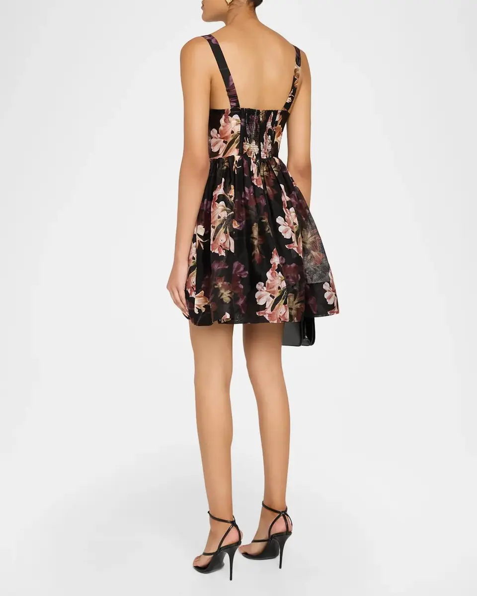 Cara Cara Pheobe Woodland-Print Bustier Mini Dress | Thumbnail 3 Cara Cara Pheobe Woodland-Print Bustier Mini Dress | Thumbnail 3