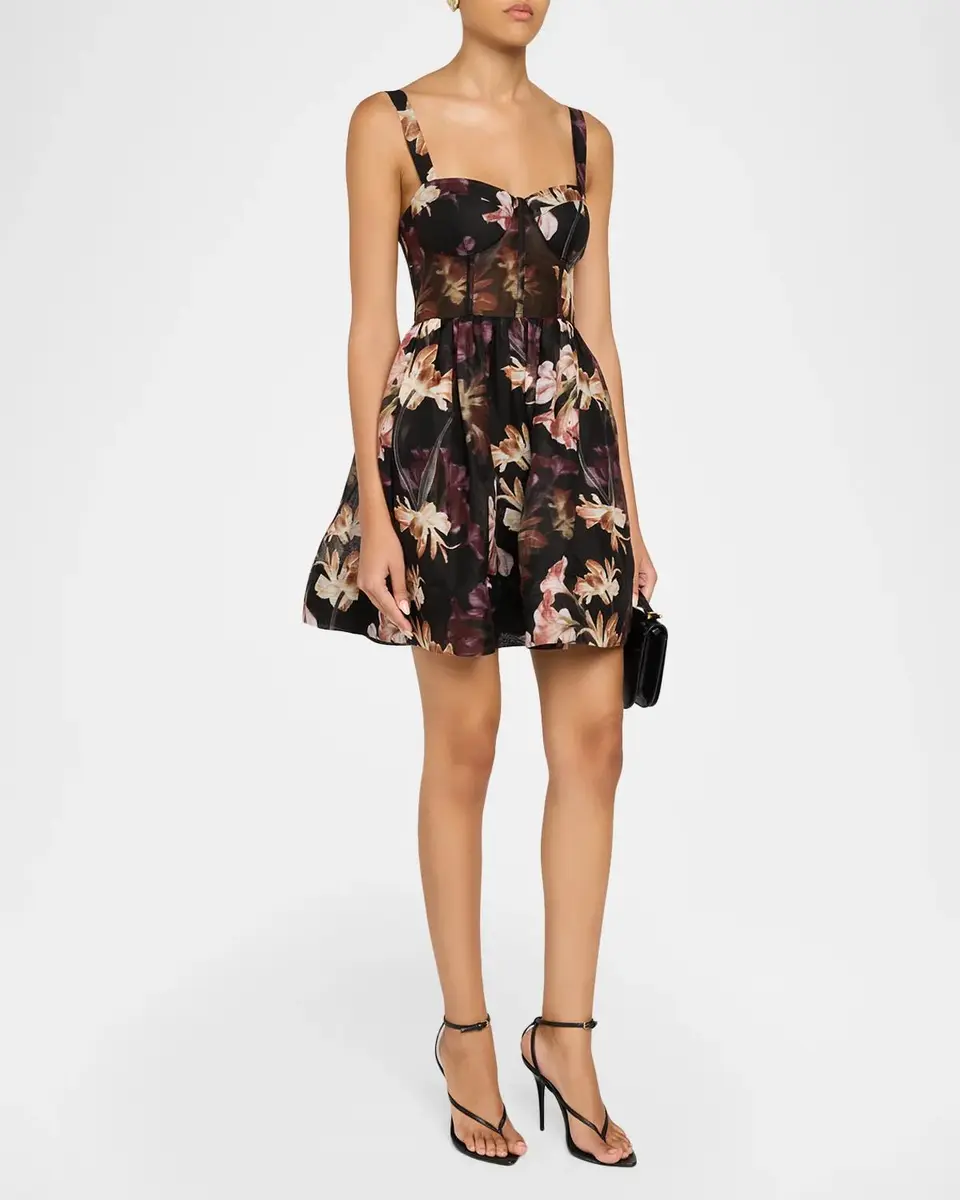 Cara Cara Pheobe Woodland-Print Bustier Mini Dress | Thumbnail 4 Cara Cara Pheobe Woodland-Print Bustier Mini Dress | Thumbnail 4