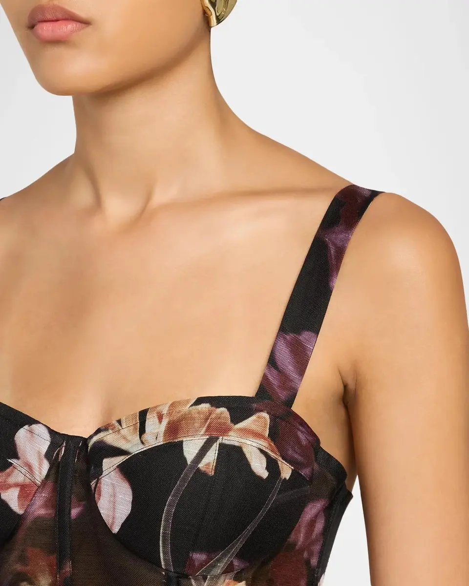 Cara Cara Pheobe Woodland-Print Bustier Mini Dress | Thumbnail 5 Cara Cara Pheobe Woodland-Print Bustier Mini Dress | Thumbnail 5
