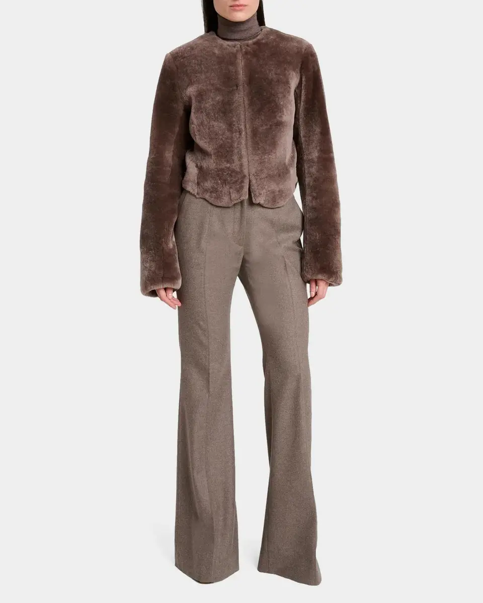 Gabriela Hearst Hermera Collarless Lamb Shearling Crop Bolero Jacket | Thumbnail 2 Gabriela Hearst Hermera Collarless Lamb Shearling Crop Bolero Jacket | Thumbnail 2