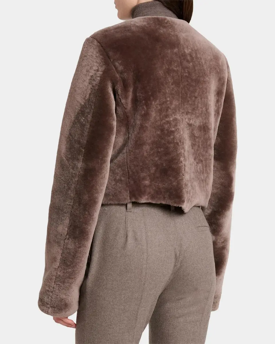 Gabriela Hearst Hermera Collarless Lamb Shearling Crop Bolero Jacket | Thumbnail 3 Gabriela Hearst Hermera Collarless Lamb Shearling Crop Bolero Jacket | Thumbnail 3
