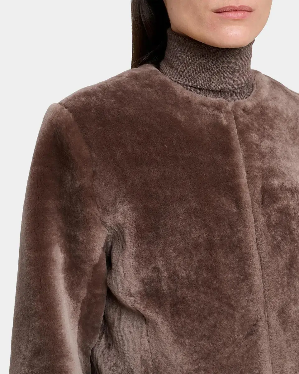 Gabriela Hearst Hermera Collarless Lamb Shearling Crop Bolero Jacket | Thumbnail 5 Gabriela Hearst Hermera Collarless Lamb Shearling Crop Bolero Jacket | Thumbnail 5