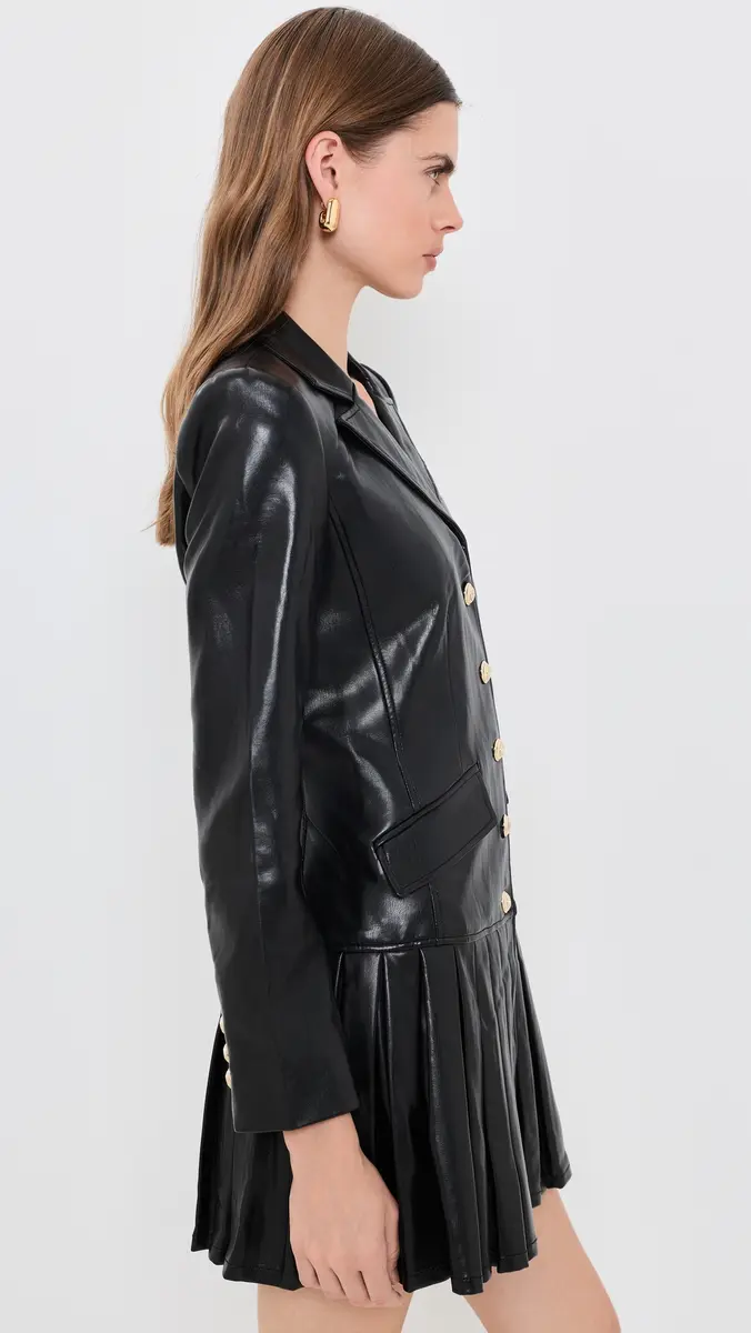 Cinq à Sept Vegan Leather Saule Dress | Thumbnail 4 Cinq à Sept Vegan Leather Saule Dress | Thumbnail 4