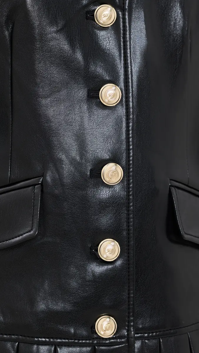 Cinq à Sept Vegan Leather Saule Dress | Thumbnail 6 Cinq à Sept Vegan Leather Saule Dress | Thumbnail 6
