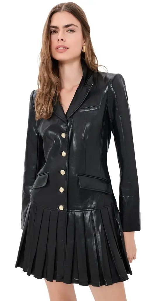 Cinq à Sept Vegan Leather Saule Dress
