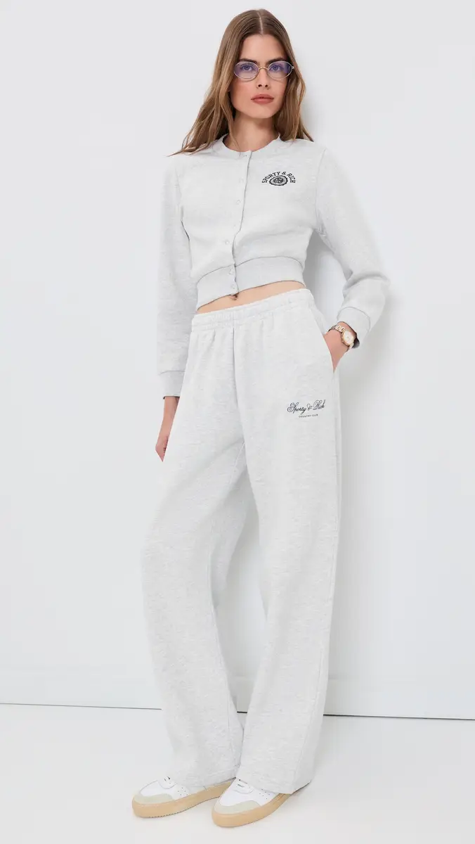 Sporty & Rich Basilo Club Script Wide Sweatpants | Thumbnail 5 Sporty & Rich Basilo Club Script Wide Sweatpants | Thumbnail 5