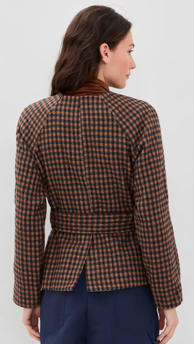 Moon River Round Neck Waist Tie Jacket | Thumbnail 3