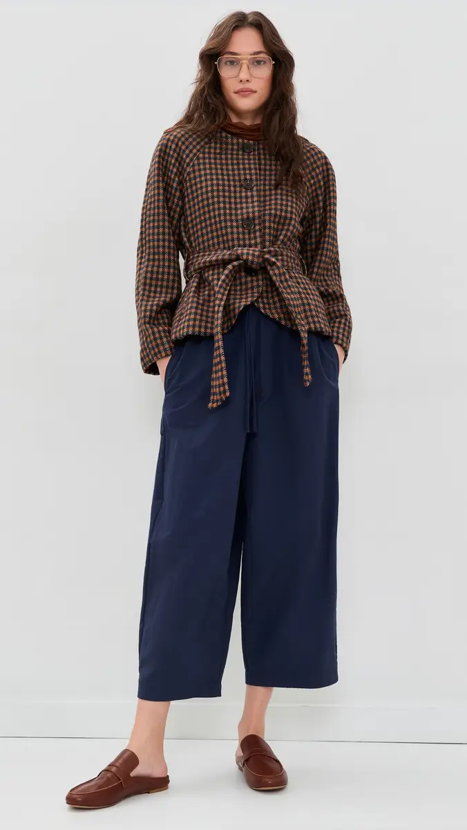 Moon River Round Neck Waist Tie Jacket | Thumbnail 5