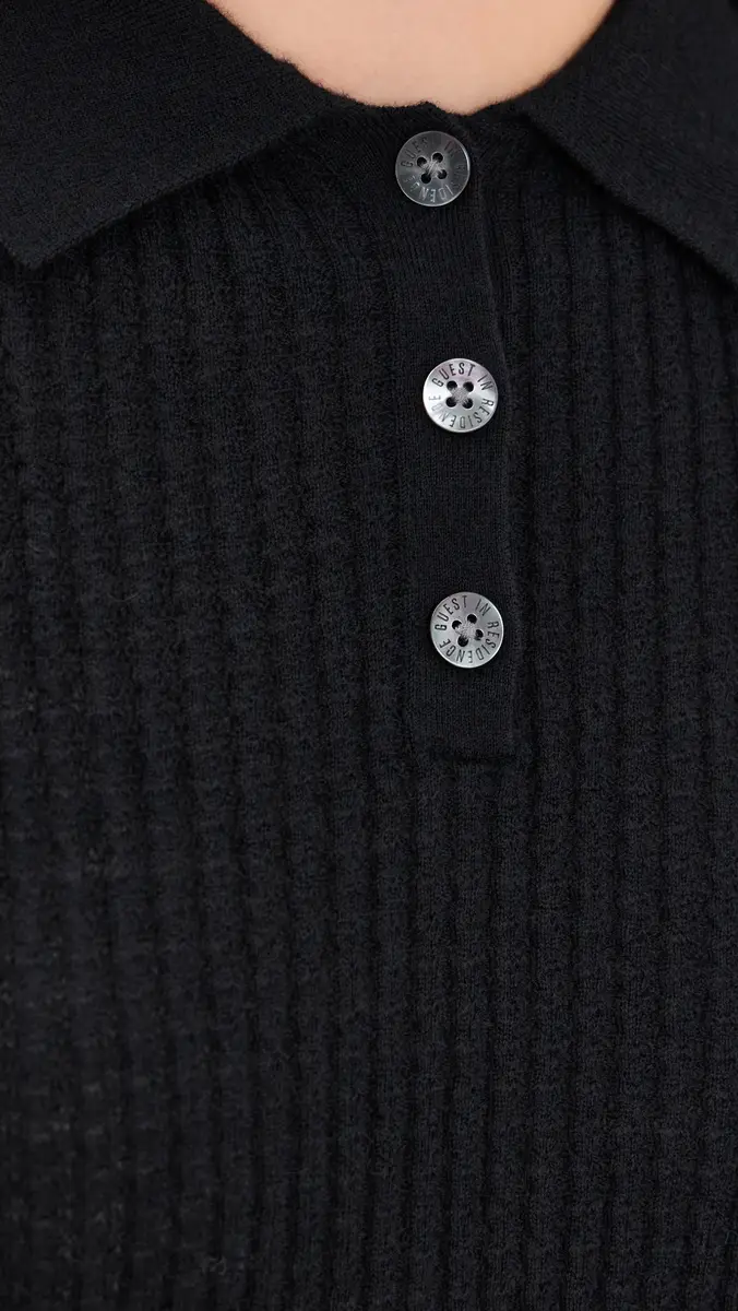 Guest In Residence Long Sleeve Cashmere Shrunken Polo | Thumbnail 6 Guest In Residence Long Sleeve Cashmere Shrunken Polo | Thumbnail 6