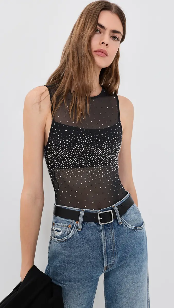 Alice + Olivia Bandeau Embellished Thong Bodysuit | Thumbnail 2 Alice + Olivia Bandeau Embellished Thong Bodysuit | Thumbnail 2