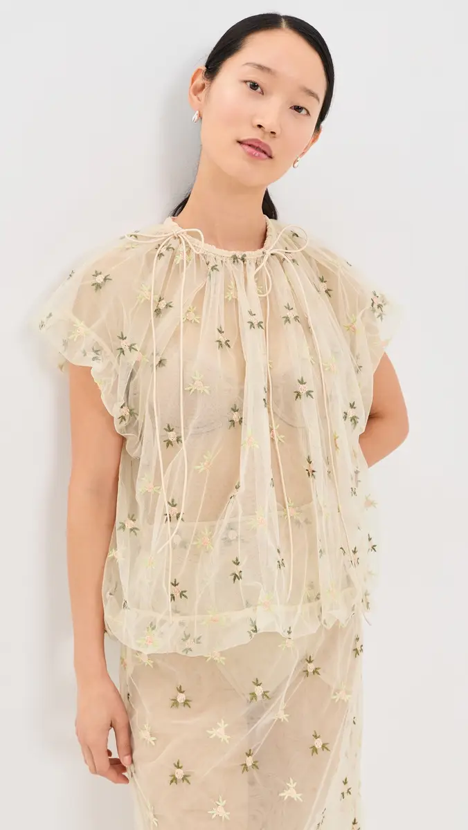 Simone Rocha Gathered Cord Top | Thumbnail 2 Simone Rocha Gathered Cord Top | Thumbnail 2