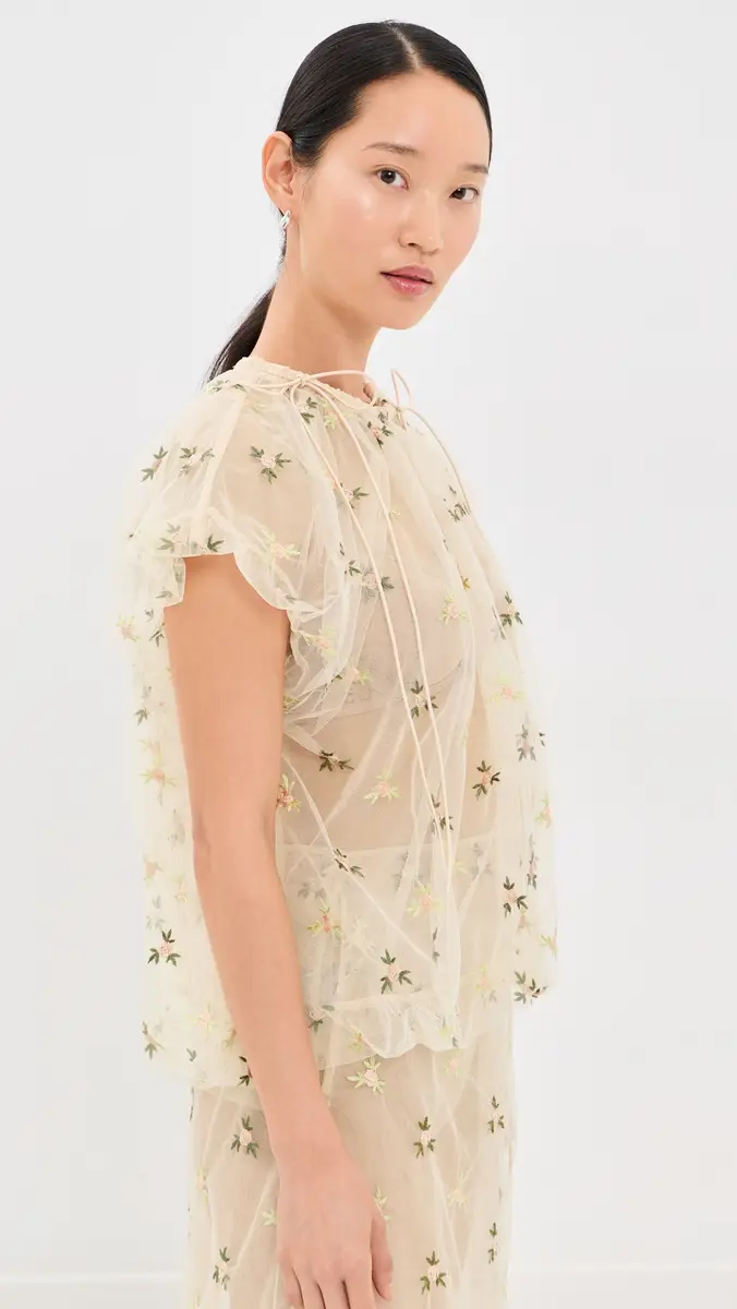 Simone Rocha Gathered Cord Top | Thumbnail 4 Simone Rocha Gathered Cord Top | Thumbnail 4