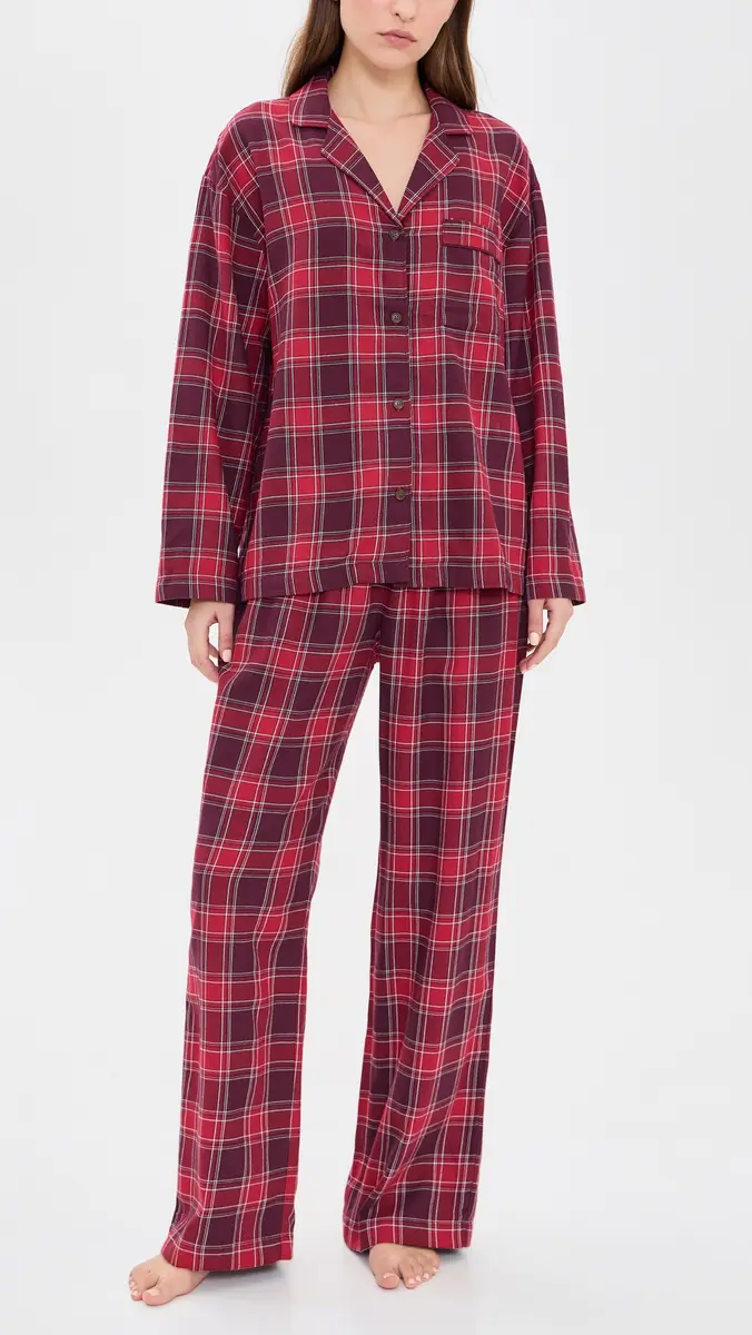 Eberjey Flannel Long Pajama Set | Thumbnail 2 Eberjey Flannel Long Pajama Set | Thumbnail 2