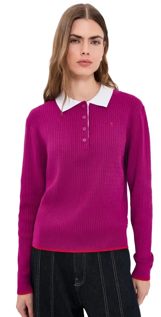 Terez Knit Polo Top