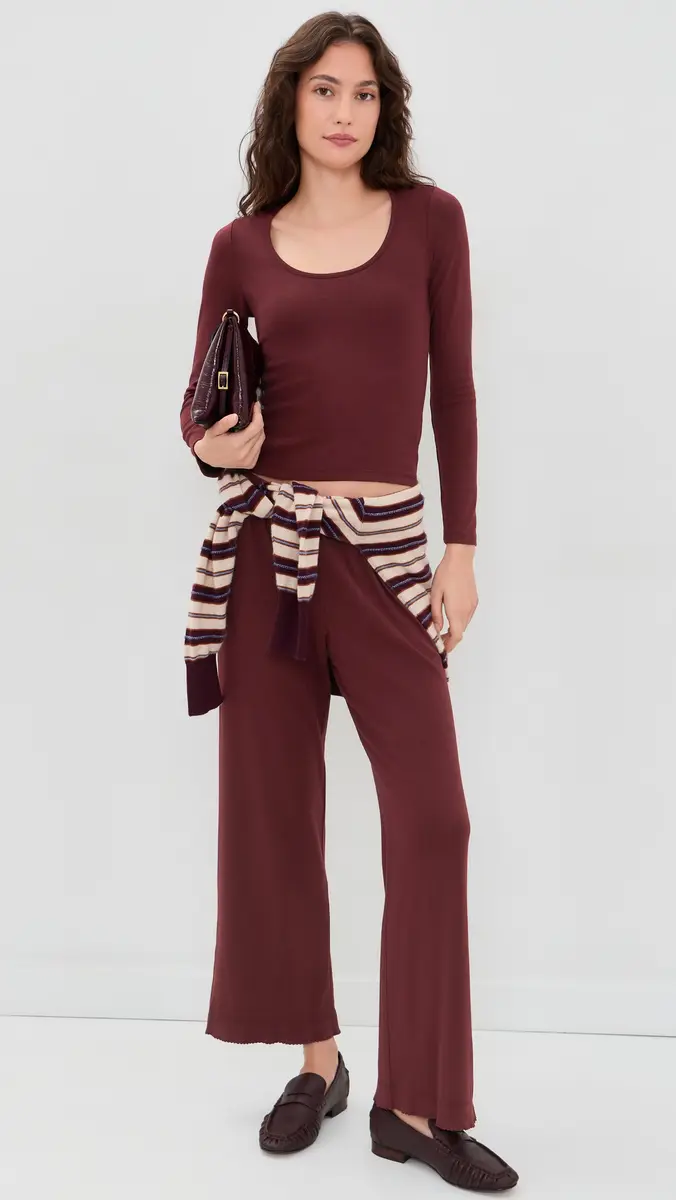DONNI. DONNI. The Baby Rib Scoop Neck Tee | Thumbnail 5 DONNI. DONNI. The Baby Rib Scoop Neck Tee | Thumbnail 5