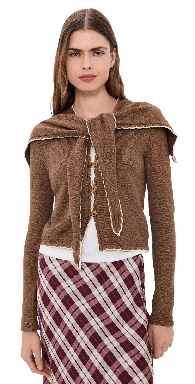 Cardigan with Detachable Sailor Collar Cardigan with Detachable Sailor Collar