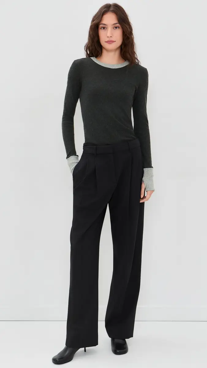 ENZA COSTA Cashmere Jersey Crew Top | Thumbnail 5