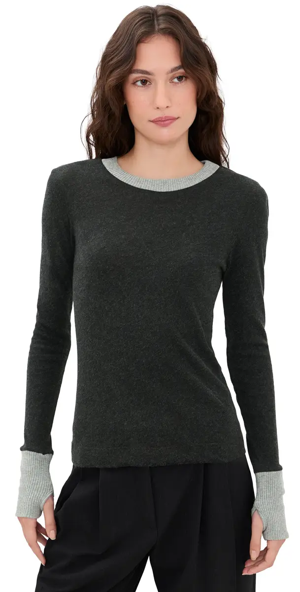 Cashmere Jersey Crew Top Cashmere Jersey Crew Top