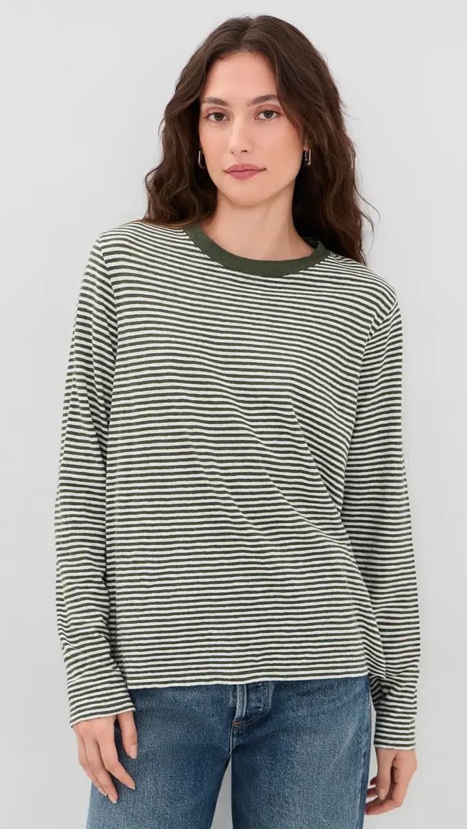 Clare V. Clare V. Mini Stripe Long Sleeve Tee | Thumbnail 2 Clare V. Clare V. Mini Stripe Long Sleeve Tee | Thumbnail 2