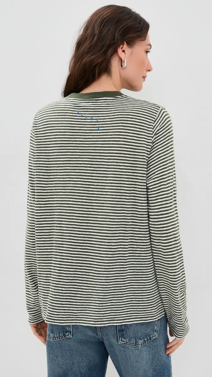 Clare V. Clare V. Mini Stripe Long Sleeve Tee | Thumbnail 3 Clare V. Clare V. Mini Stripe Long Sleeve Tee | Thumbnail 3