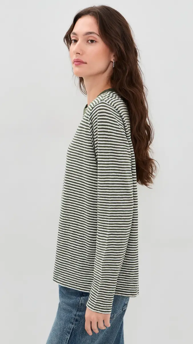 Clare V. Clare V. Mini Stripe Long Sleeve Tee | Thumbnail 4 Clare V. Clare V. Mini Stripe Long Sleeve Tee | Thumbnail 4