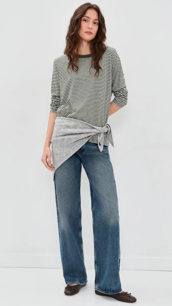 Clare V. Clare V. Mini Stripe Long Sleeve Tee | Thumbnail 5 Clare V. Clare V. Mini Stripe Long Sleeve Tee | Thumbnail 5