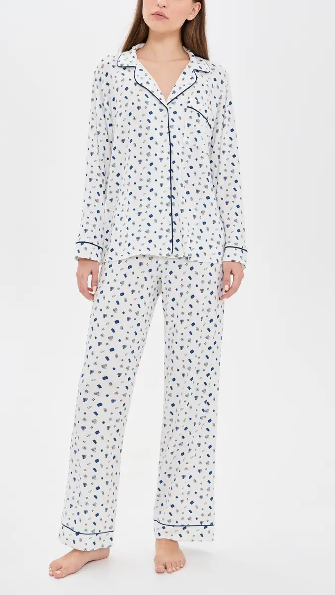 Eberjey Gisele Printed Long Pajama Set | Thumbnail 2 Eberjey Gisele Printed Long Pajama Set | Thumbnail 2