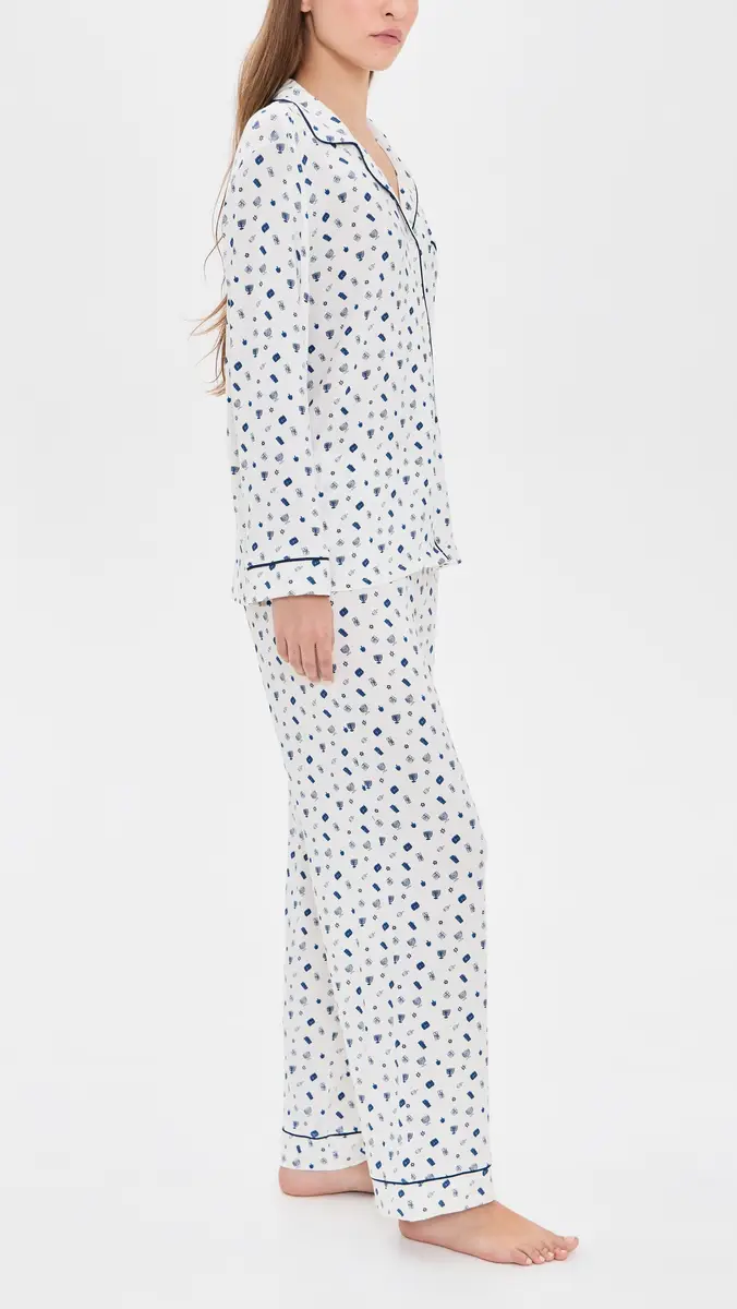 Eberjey Gisele Printed Long Pajama Set | Thumbnail 4 Eberjey Gisele Printed Long Pajama Set | Thumbnail 4