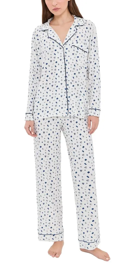 Gisele Printed Long Pajama Set Gisele Printed Long Pajama Set