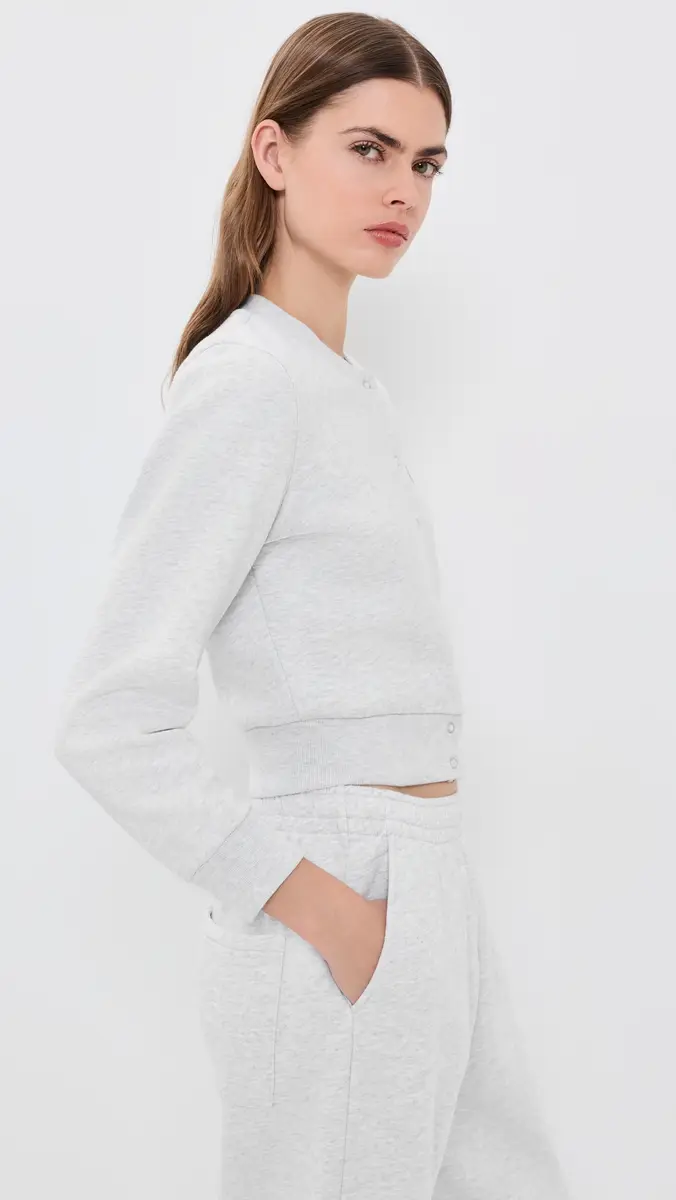 Sporty & Rich Essia SR Emblem Fleece Cardigan | Thumbnail 5 Sporty & Rich Essia SR Emblem Fleece Cardigan | Thumbnail 5