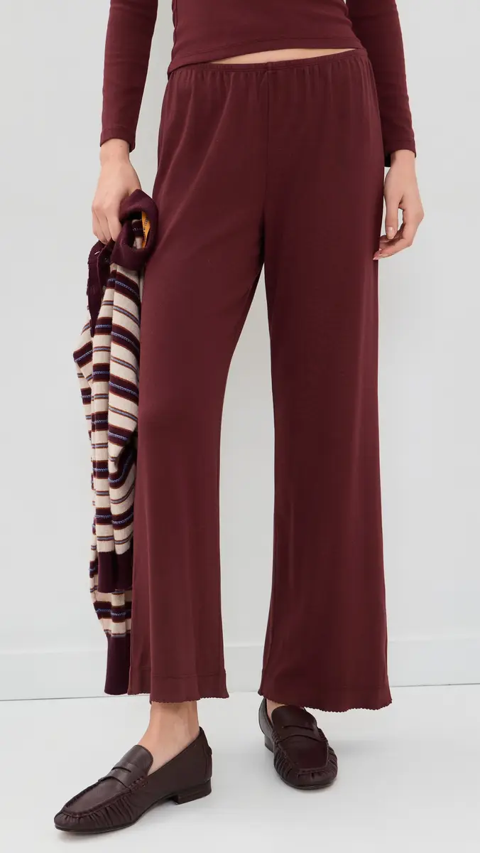 DONNI. DONNI. The Baby Rib Scallop Pants | Thumbnail 2 DONNI. DONNI. The Baby Rib Scallop Pants | Thumbnail 2