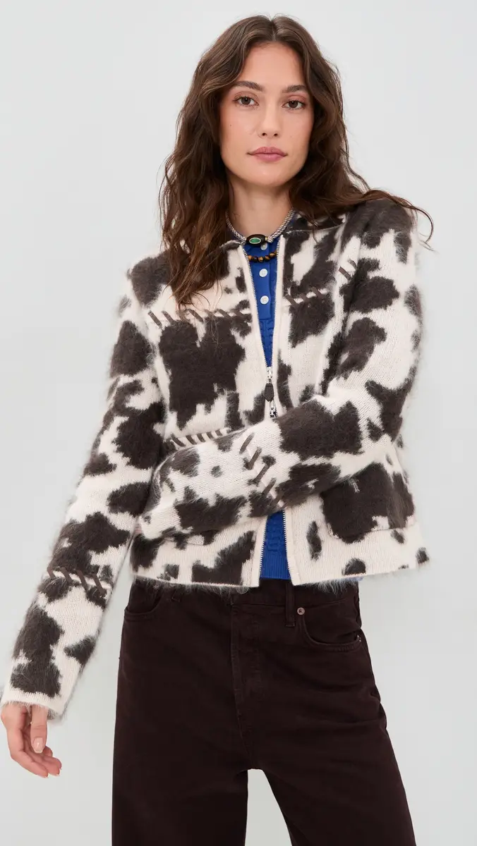 Guest In Residence Grizzly Cowhide Cashmere Jacket | Thumbnail 2 Guest In Residence Grizzly Cowhide Cashmere Jacket | Thumbnail 2