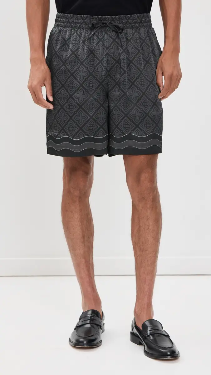 Casablanca Monogram Silk Shorts | Thumbnail 2 Casablanca Monogram Silk Shorts | Thumbnail 2