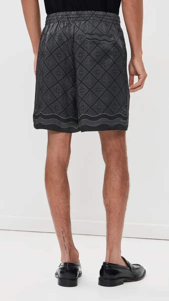 Casablanca Monogram Silk Shorts | Thumbnail 3 Casablanca Monogram Silk Shorts | Thumbnail 3
