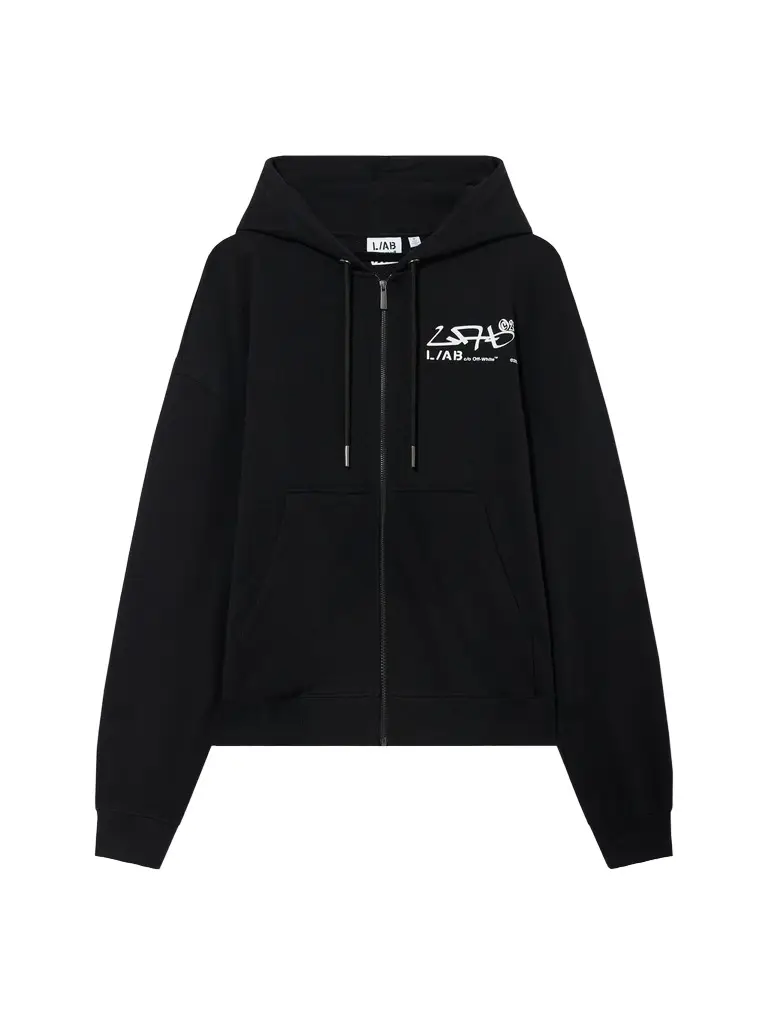 Off-White Diagonal Graffiti Zip Hoodie