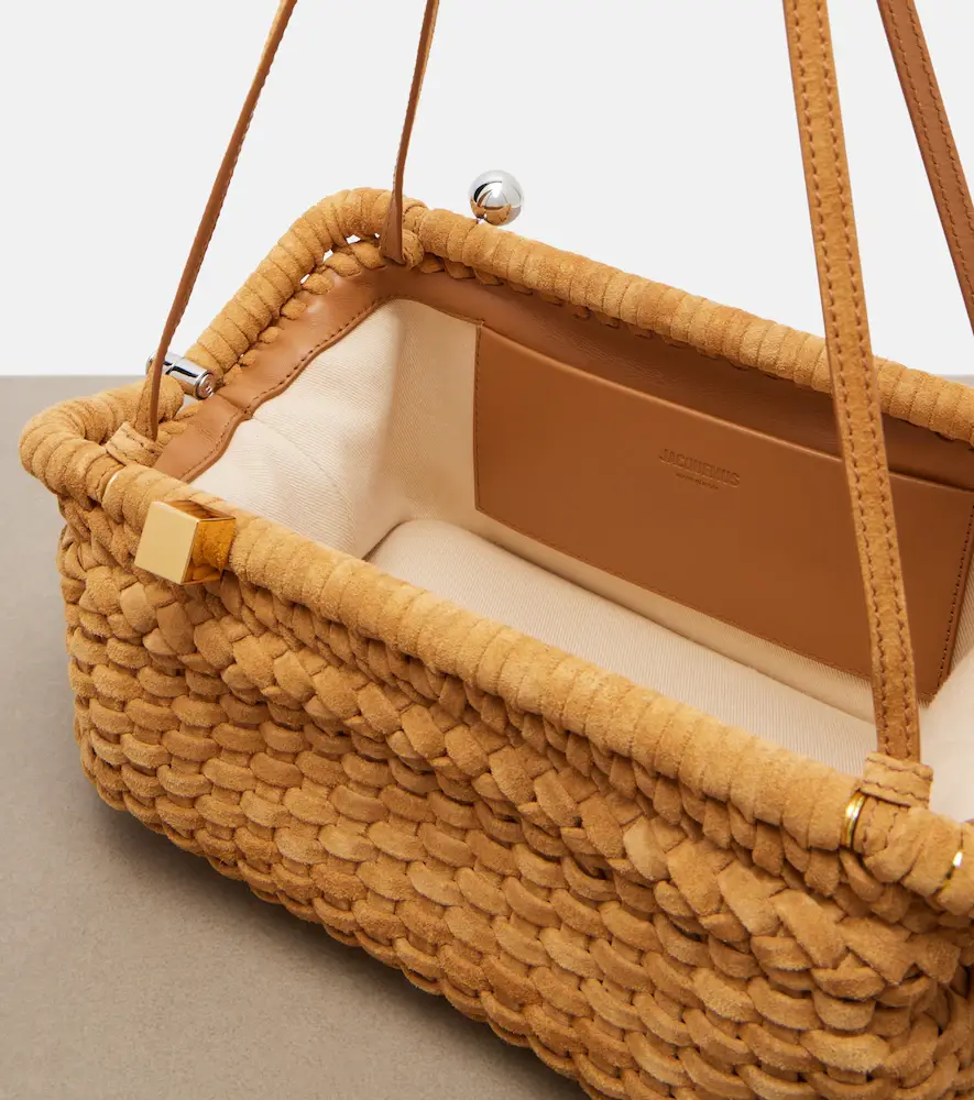 Jacquemus Salon woven suede clutch | Thumbnail 3