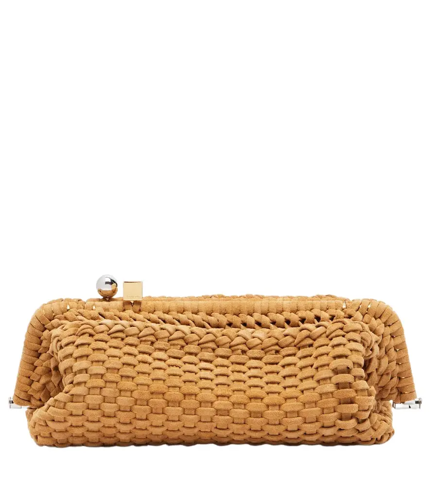 Salon woven suede clutch Salon woven suede clutch