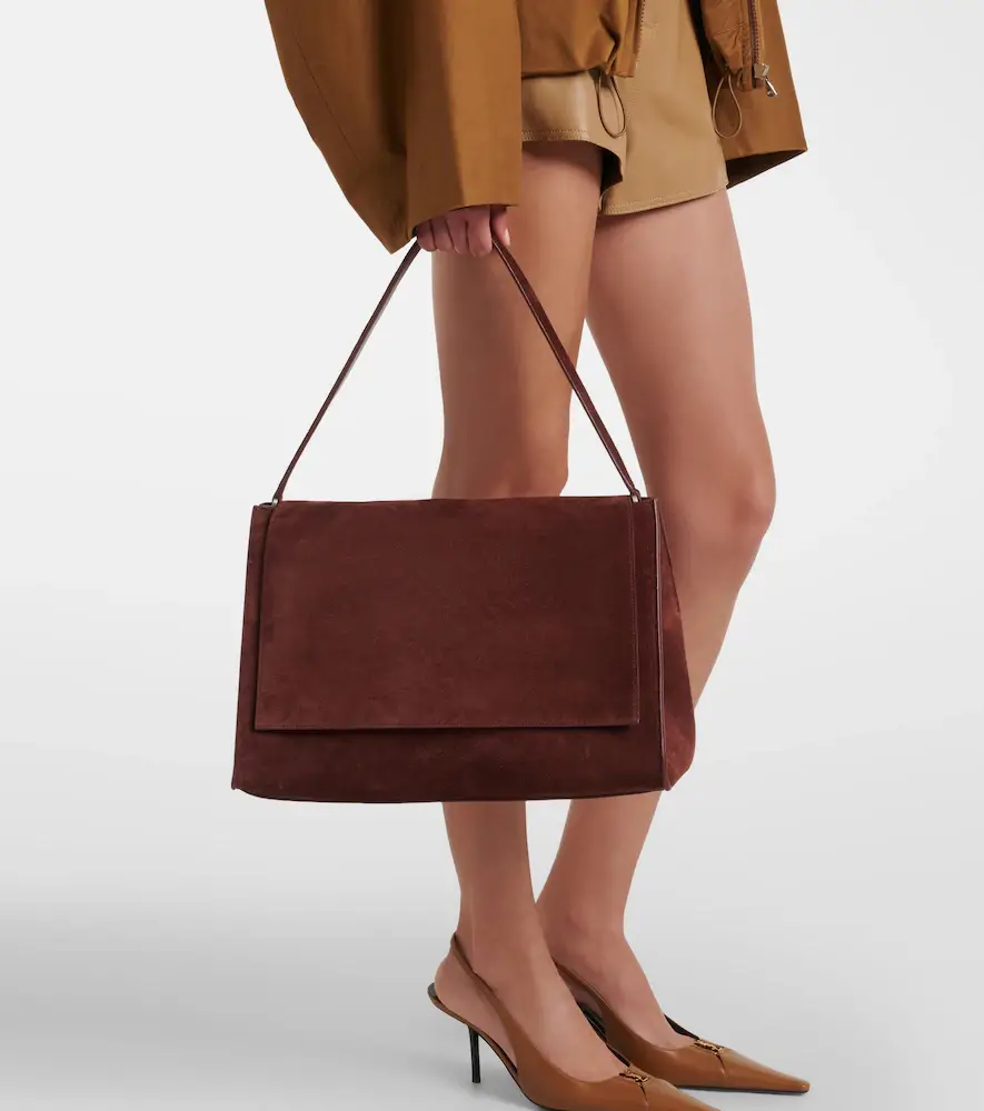 Nour Hammour Amal suede shoulder bag | Thumbnail 4