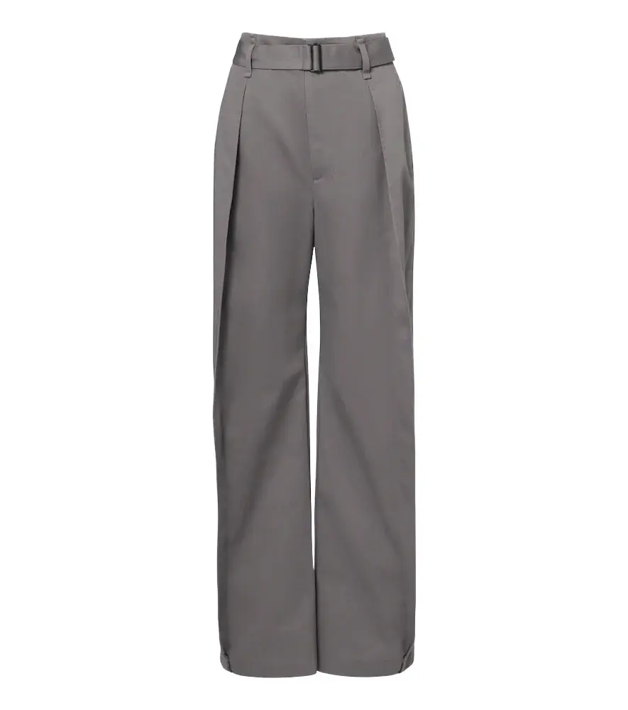 Belted twill wide-leg pants Belted twill wide-leg pants