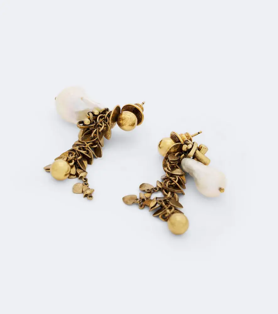 Dries Van Noten Embellished pearl drop earrings | Thumbnail 4 Dries Van Noten Embellished pearl drop earrings | Thumbnail 4